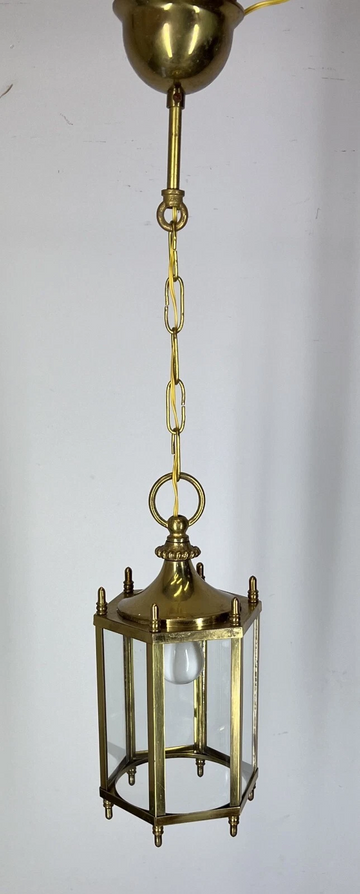 Ceiling Lamp Vintage Style Brass Pendant Chandelier Lantern Light LOT 52540