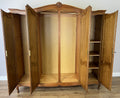 Wardrobe Vintage French Louis XVI Style Oak Four Door Carved Armoire LOT 64019