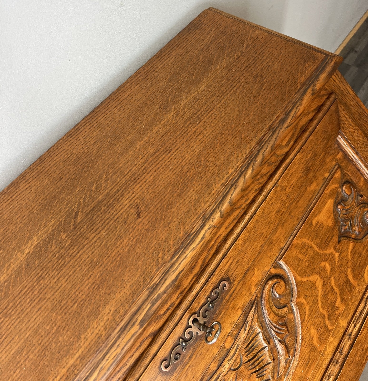 Secretaire Writing Desk Oak Rare Vintage French Louis Bureaux Cabinet LOT 450810