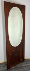 Mirror Antique French Oak Mirror Oval Glass Panel Decorative Frame LOT 31200