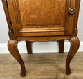 Pair of Bedside Tables Vintage French Louis Oak Nightstands Cabinets LOT 63076