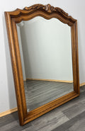 Vintage French Style Carved Oak Wall Mirror Ornate Wall Frame LOT 45371
