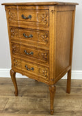Chest of Drawers Vintage French Louis Oak 4 Drawers Carved Cabinet LOT 62312