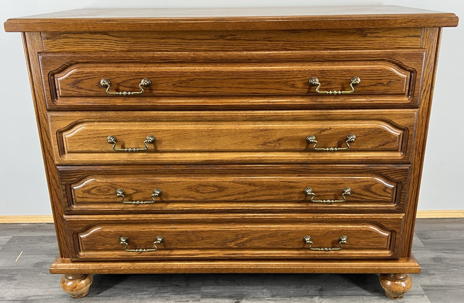 Chest of Drawers Vintage French 4 Drawers Cabinet with Brass Handles LOT 44732