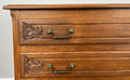 Chest of Drawers Vintage French Louis Oak 3 Drawers Carved Cabinet LOT 62535