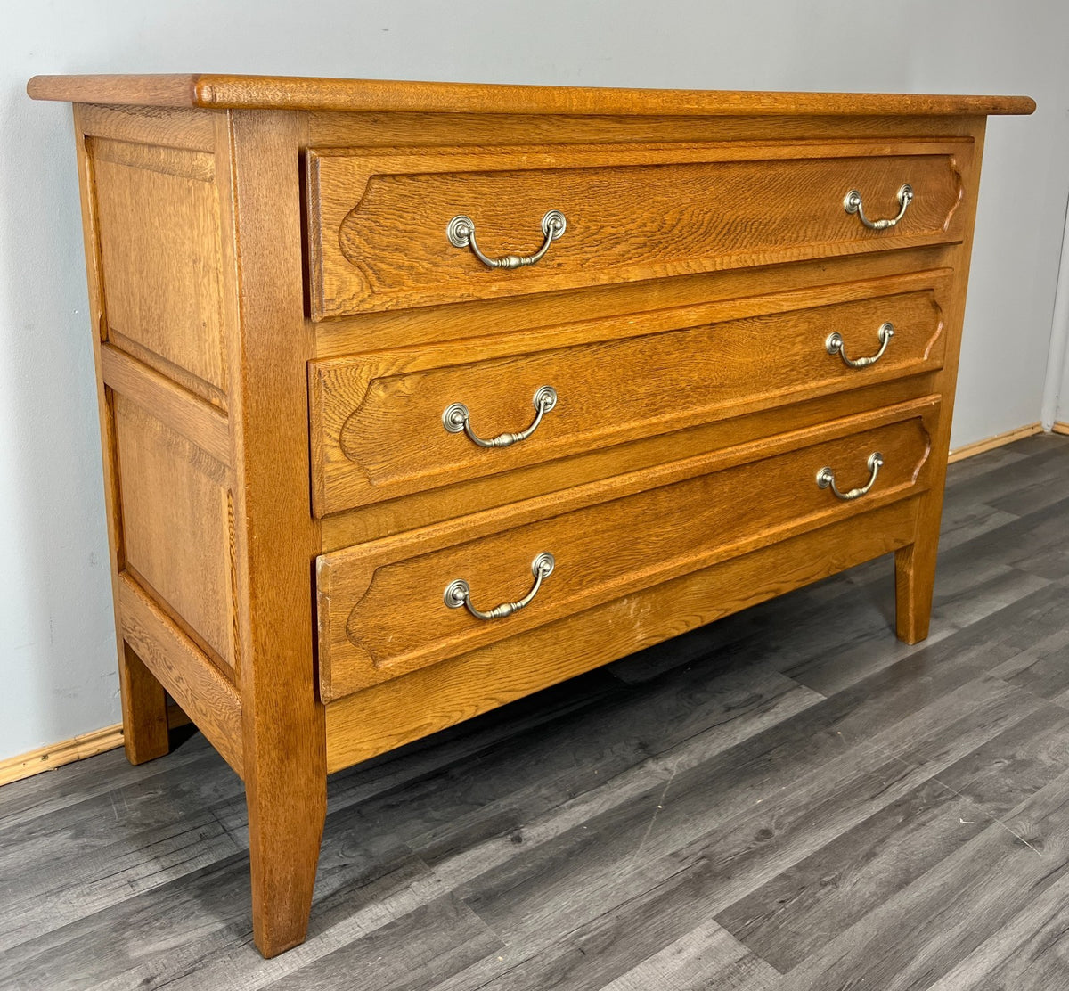 Chest of Drawers Vintage French Style Oak Cabinet Cupboard Sideboard  – Lot 4124