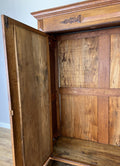 Wardrobe Antique French Style Oak Two Door Carved Mirrored Armoire LOT 616216