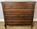 Chest of Drawers Vintage French Louis Oak 4 Drawers Carved Cabinet LOT 62691