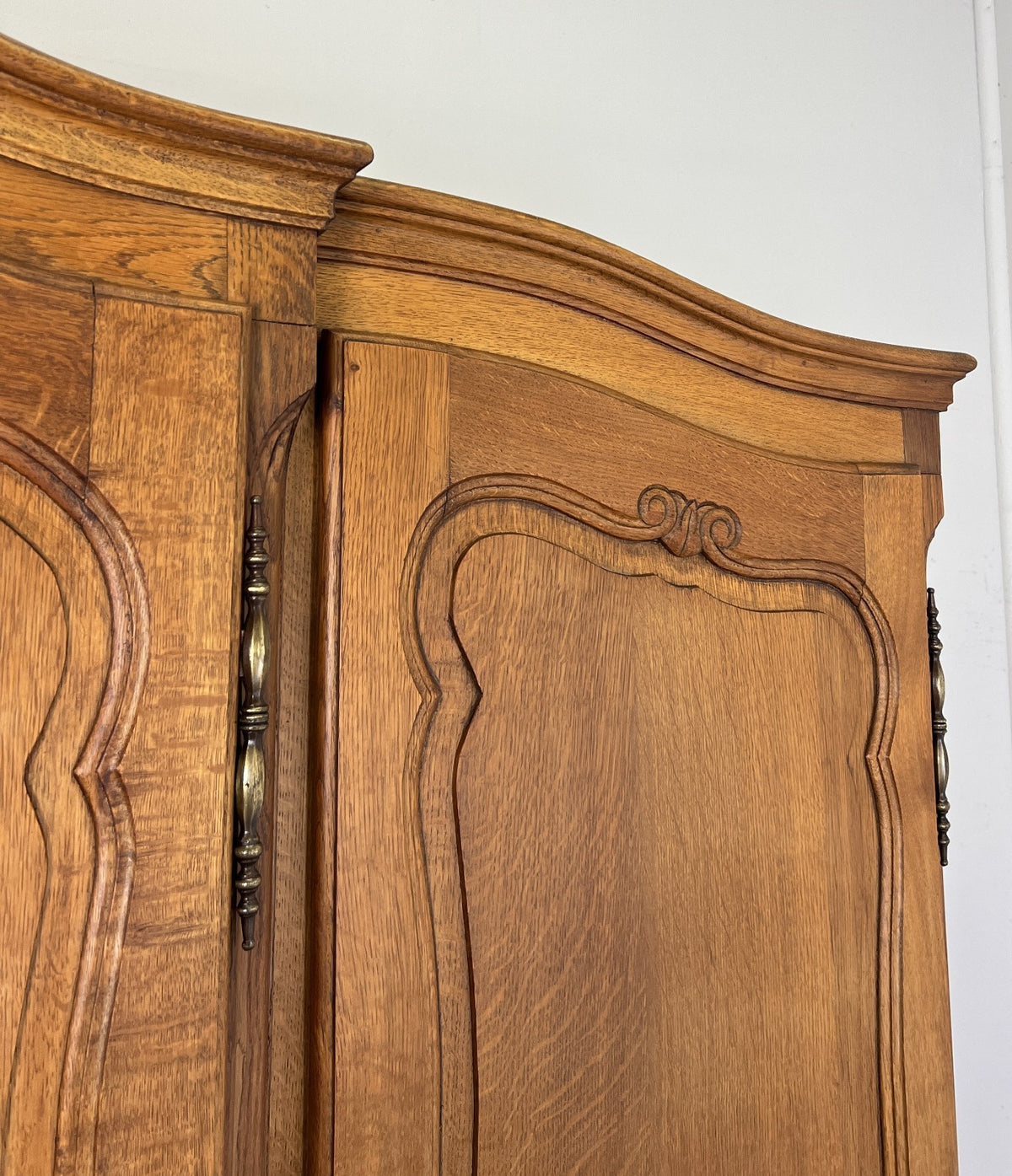 Wardrobe Vintage French Louis XVI Style Oak Four Door Carved Armoire LOT 6504