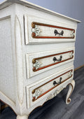 Chest of Drawers Vintage Shabby Chic 3 Drawer Ornate Carved Cabinet LOT 44236