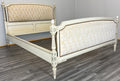 Bed King Size Vintage French Shabby Chic  Bed Frame Carved Headboard LOT 45841