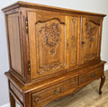 Cabinet Vintage French Louis XIV Style Oak Sideboard Carved Cupboard LOT 62663