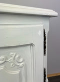 Pair of Bedside Tables Antique French Style Shabby Chic Carved Cabinets LOT 29867