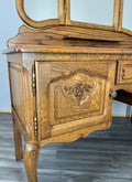 Vintage Dressing Table with Mirror French Oak Louis Vanity Table Makeup LOT 45679
