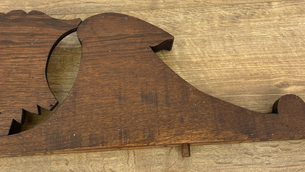 Pediment Antique French Style Oak Hand Carved Decorative Crest LOT 61726