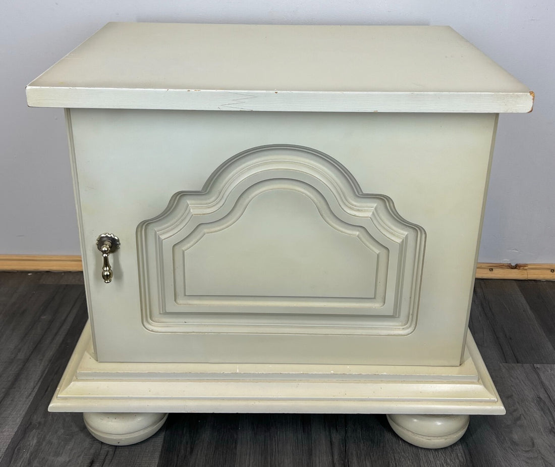 Pair of Bedside Tables Antique French Shabby Chic Style Carved Cabinets LOT 28990