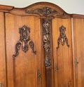 Wardrobe Vintage French Style Four Door Carved Armoire Cabinet LOT 61474