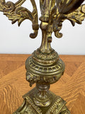 Pair of Candelabra Antique French Style Brass Five Arm Candle Holders LOT 602521