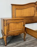 Bed Vintage French Louis XVI Double Bed Frame With Bedside tables    LOT 46268