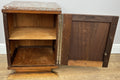 Bedside Table Antique French Art Deco Marble Top Oak Cabinet Nightstand LOT 62388