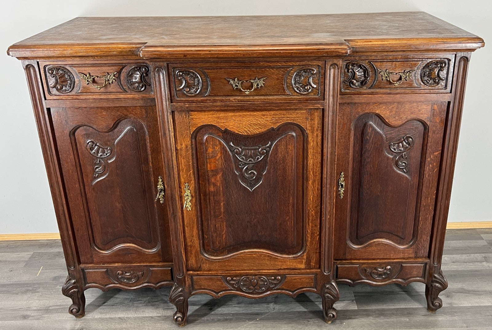 Sideboard Antique French Louis XVI Oak Cabinet Carved Cupboard LOT 457110