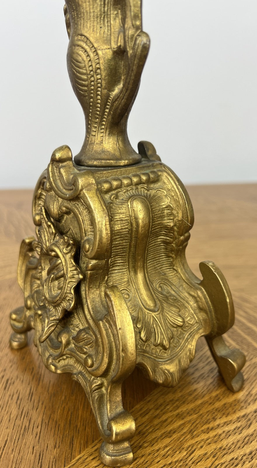 Candelabras Vintage French Brass Pair Ornate 5 Arm Candle Holders LOT 60449