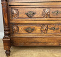Chest of Drawers Antique French Style Marble Top Walnut Cabinet LOT 60779