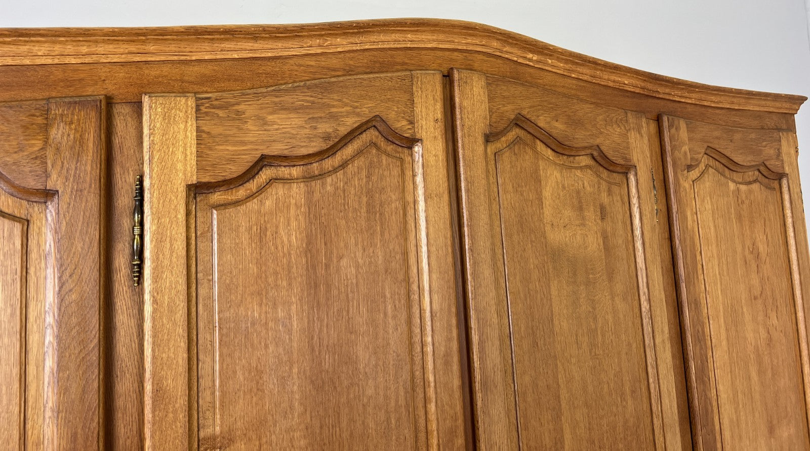 Wardrobe Vintage French Louis XVI Style Oak Four Door Carved Armoire LOT 49793