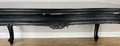 Double Sided Desk Antique French Style Black Painted Heavy Carved Table LOT 61869