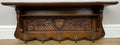 Coat Rack Vintage French Oak Wall Mounted 5 Hooks Carved Rack Hanger LOT 62941