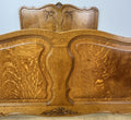 Bed Vintage French Louis XVI Double Bed Frame Oak Carved Headboard LOT 49134
