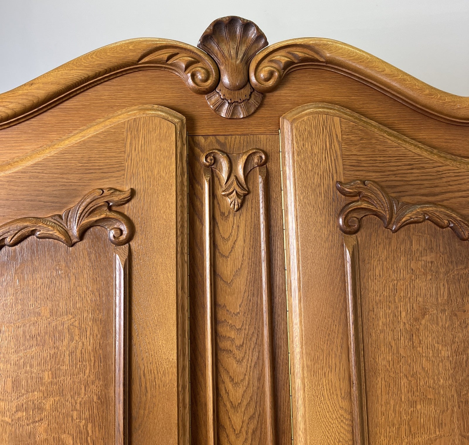 Wardrobe Vintage French Louis XVI Style Four Door Carved Armoire LOT 49332