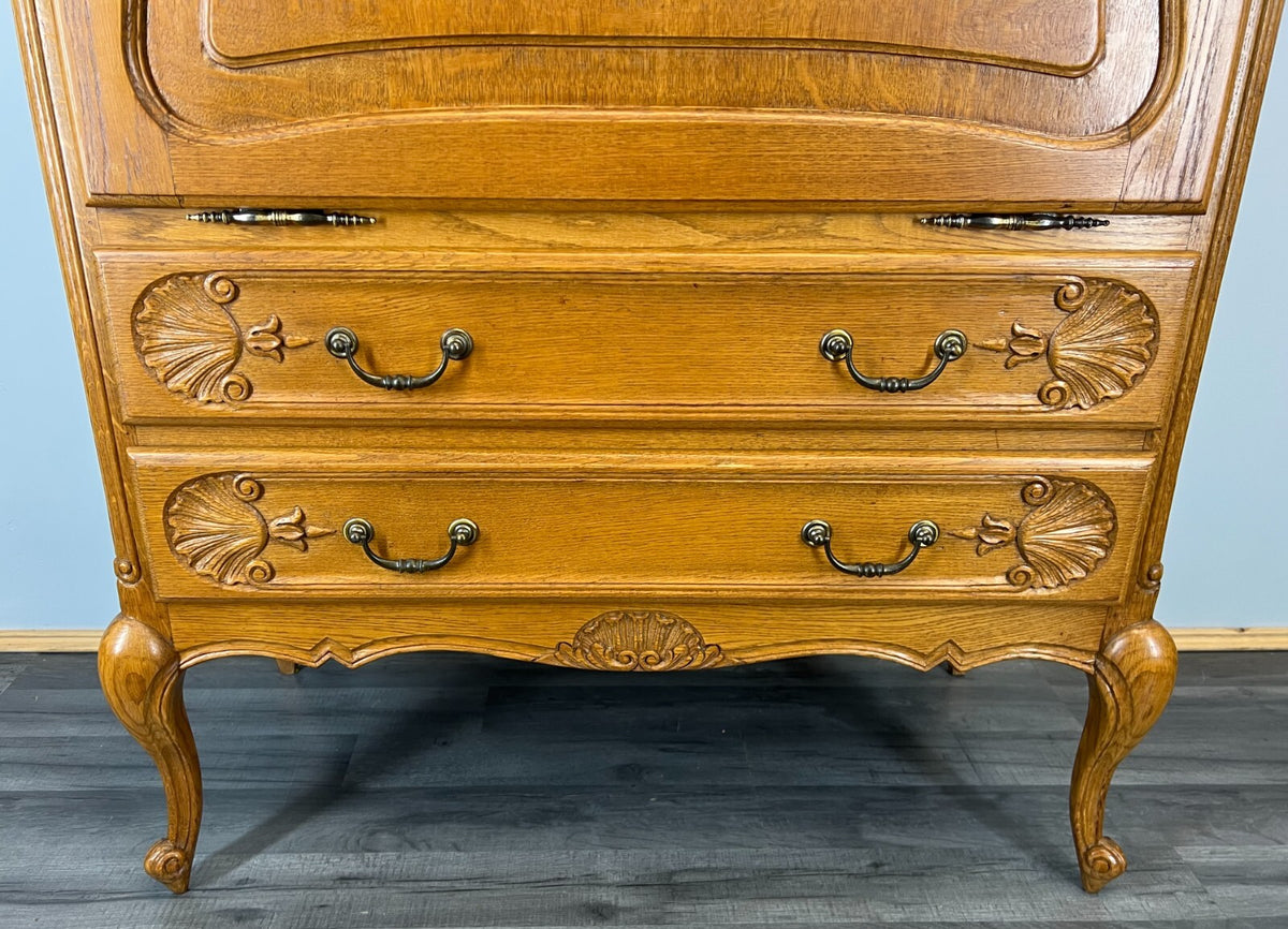 Cabinet Vintage French Louis XIV Style Bureau Sideboard Carved Cupboard LOT 35516