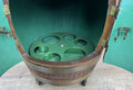 Cabinet Vintage French Style Barrel Drink Cabinet Oak Carved Storage LOT 49628