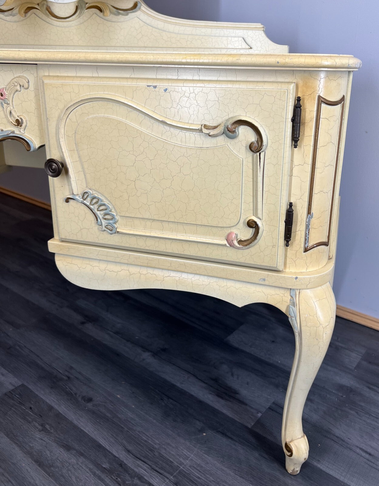 Dressing Table Vintage French Louis XVI Shabby Chic Vanity Table Makeup LOT 275513