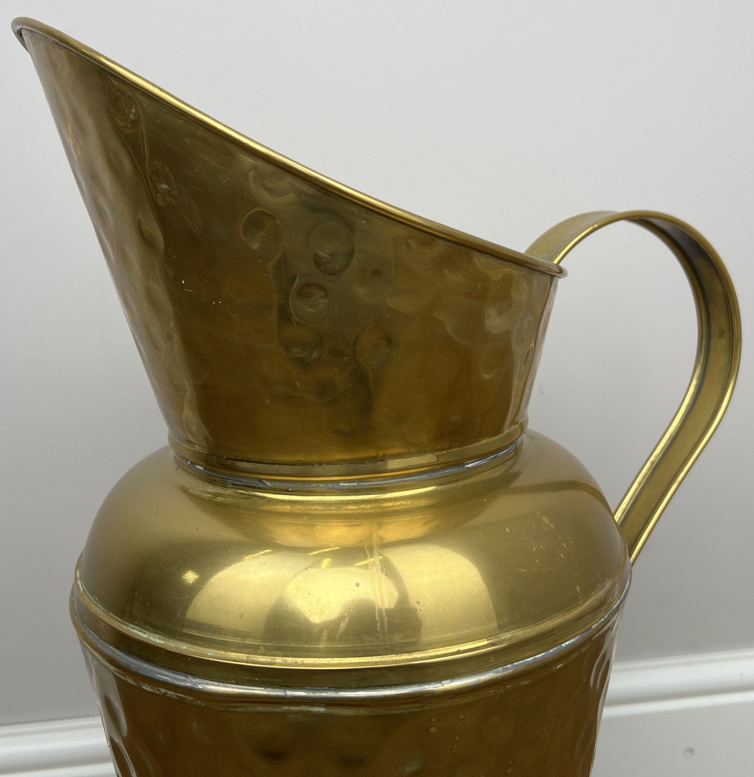 Umbrella Stand Vintage Style Brass Hall Stick Holder Hammered Finish LOT 60206