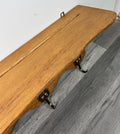 French Vintage Style Coat Rack Oak 5 Hooks Ornate Wall Shelf Coat LOT 47229