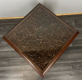 Plant Stand Coffee Table Chinese Mahogany Hand Carved Design Glass Top LOT 43277