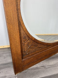 Wall Mirror Antique French Style Oak Carved Floral Decorative Frame LOT 38495