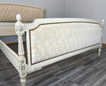 Bed King Size Vintage French Shabby Chic  Bed Frame Carved Headboard LOT 45845