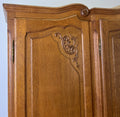Wardrobe Vintage French Louis XVI Style Oak Four Door Carved Armoire LOT 6495