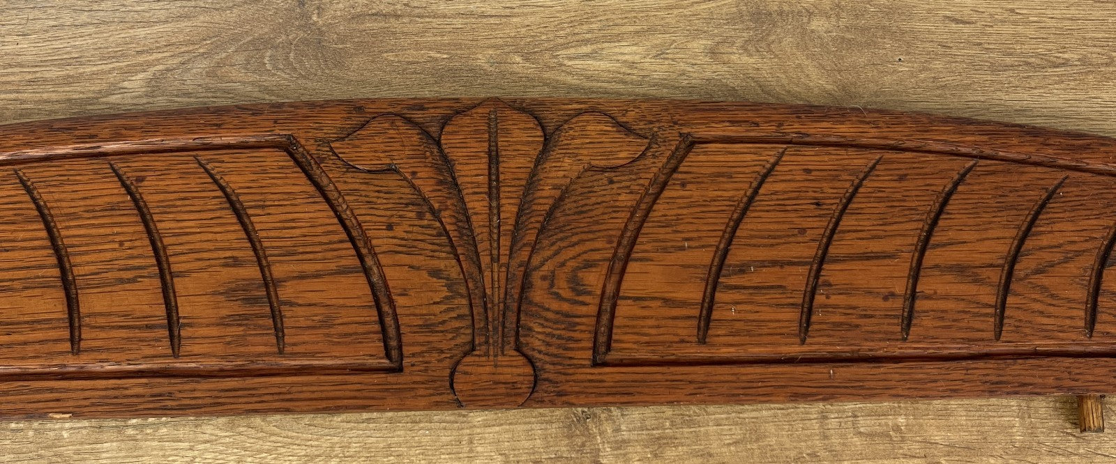 Pediment Antique French Style Carved Oak Decorative Crest Panel LOT 61812