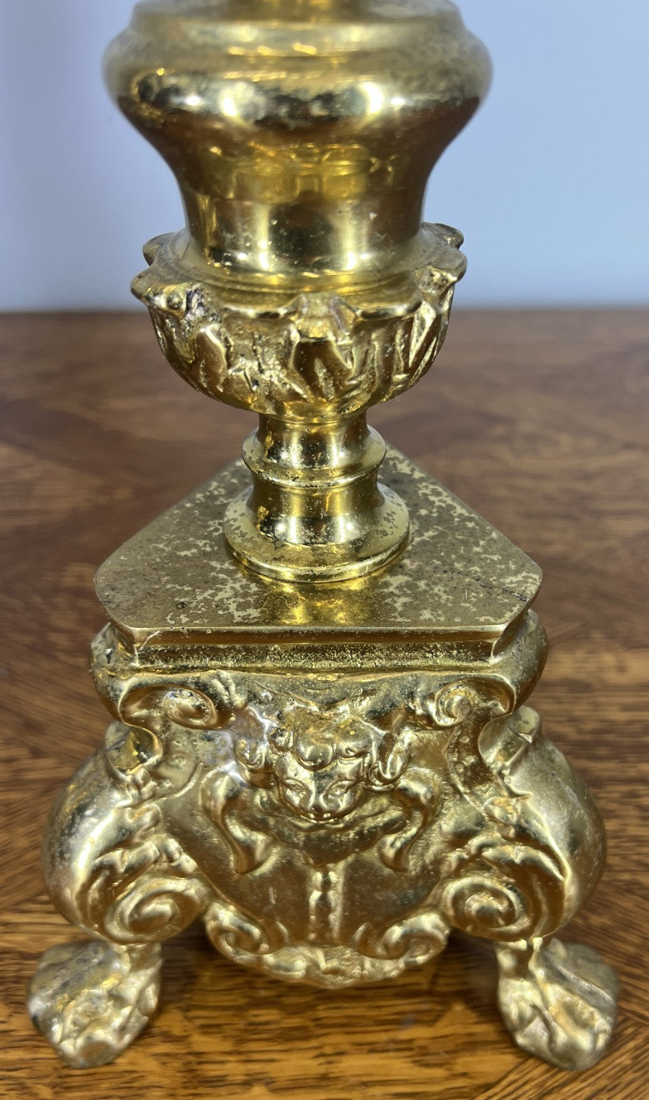 Candelabras Vintage French Style Pair Ornate Brass 52 cm Candlesticks LOT 46596