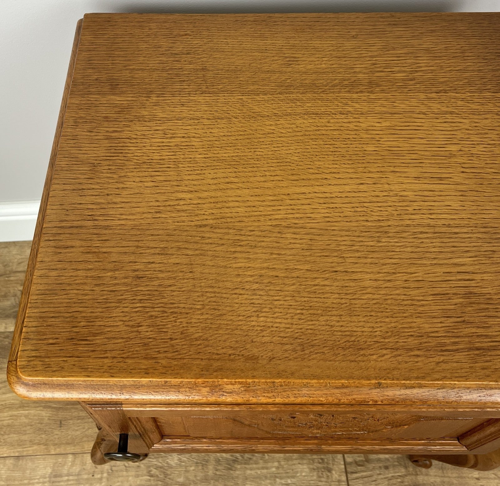 Pair of  Bedside Tables Vintage French Louis Oak Nightstands Cabinets LOT 491011