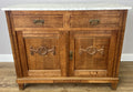 Cabinet Antique French Style Marble Top Oak Sideboard Carved Cupboard LOT 62841