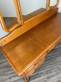 Vintage Dressing Table with Mirror French Oak Louis Vanity Table Makeup LOT 45578