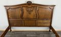 Bed Vintage French Louis XVI Double Bed Frame Oak Carved Headboard LOT 46005