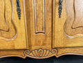 Bookcase Vintage French Louis XVI Oak Display Cabinet Carved Sideboard LOT 45768