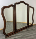 Mirror Antique French Triple Dressing Table Mirror Wood Carved Frame LOT 23150