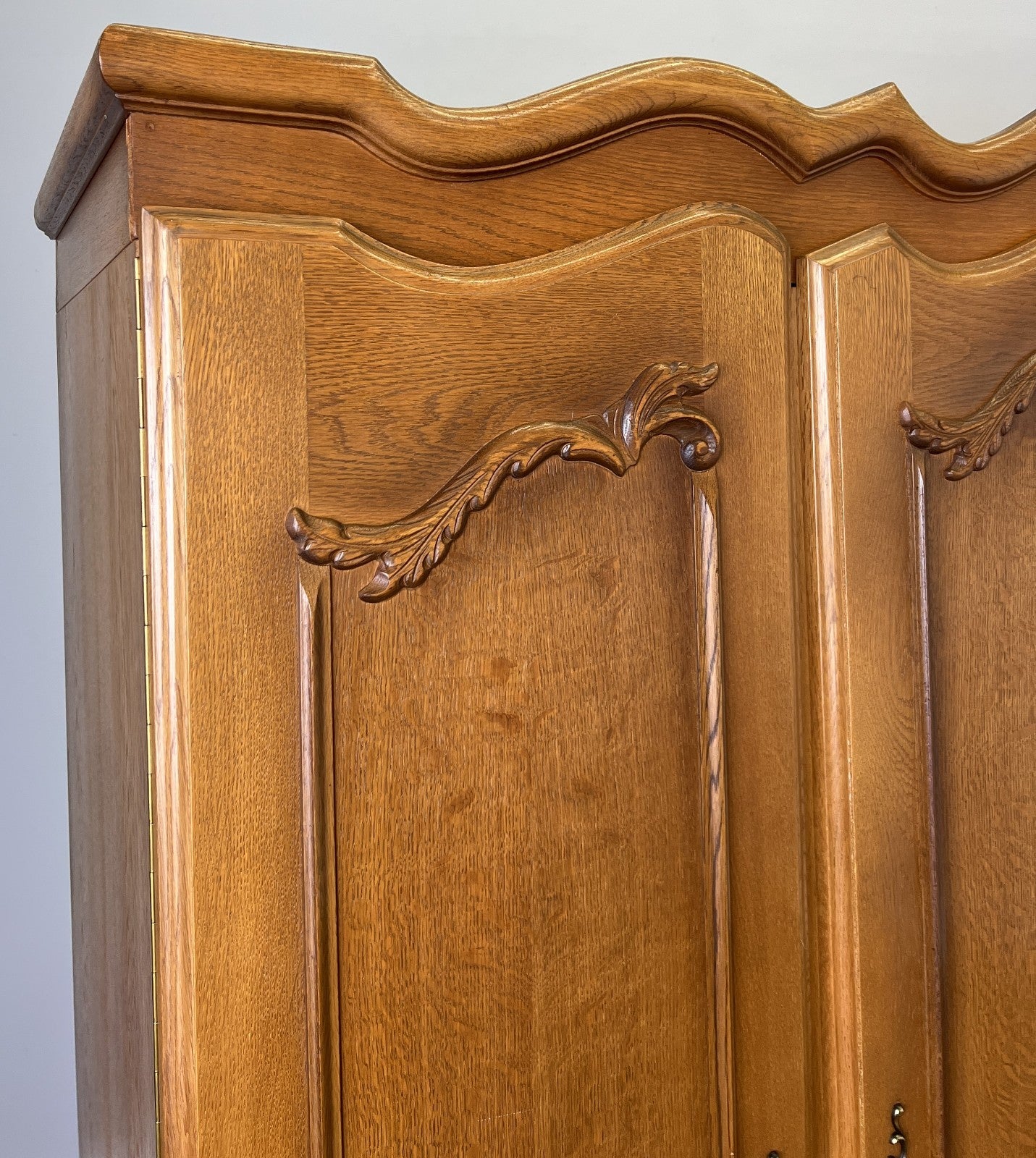 Wardrobe Vintage French Louis XVI Style Four Door Carved Armoire LOT 49334